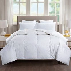 Discount ❤️ Puredown Peace Nest All Season White Goose fiber comforter with 100% Cotton 😉