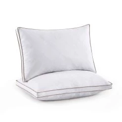 Best reviews of ๐ฅฐ Puredown Peace Nest 2PCS 5% Grey Goose Down Feather Pillow Gusset Bed Pillows โญ
