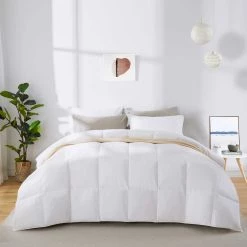 Best Pirce ❤️ Puredown Peace Nest All Season White Down Fiber comforter with 100% Cotton ✨