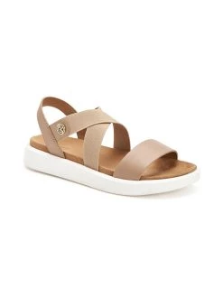 Best Pirce ⌛ Giani Bernini Flixii 👩 Womens Faux Leather Casual Flat 🩴 Sandals 🧨