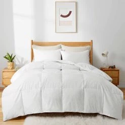 Flash Sale 👍 Puredown Peace Nest Heavy Weight White Goose fiber Winter comforter with 100% Cotton Shell 😍