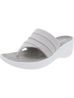 Best deal ✔️ Bzees DALLAS 👩 Womens Wedge 🩴 Sandals Slip On Thong 🩴 Sandals 🔔