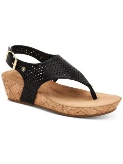 Wholesale 😍 Giani Bernini GB Fatimaa 👩 Womens Faux Leather Perforated Wedge 🩴 Sandals ✔️