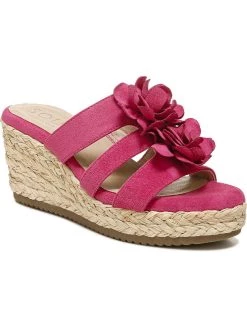 Promo 🤩 SOUL Naturalizer Oodles-Flwr 👩 Womens Faux Suede Slip On Wedge 🩴 Sandals ✨ -SOUL Naturalizer Sales f7f0f40ab15548d8afe08abed66a6f6c 1080x