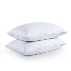 Deals ๐ Puredown Peace Nest Set of 2 Feather Down Bed Pillows w/ 100% Cotton Cover ๐