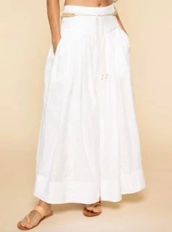 Buy 😀 Zimmermann 👩 women Jeannie Basque Waist 👗 Skirt in Ivory 💯