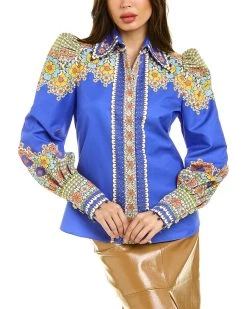 Best reviews of ❤️ women Zimmermann Cosmic Zodiac Silk-Blend Blouse 😍