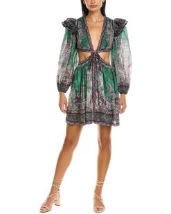 New 🎉 women Zimmermann Anneke Ruffle Mini 👗 Dress 😍