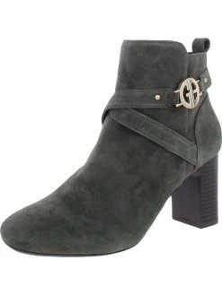 New 🎉 Giani Bernini 👩 Womens Leather Zipper Booties ⌛