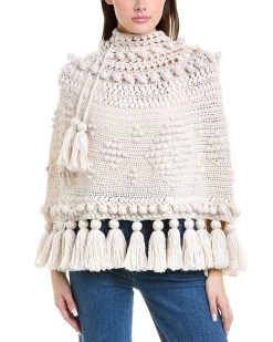 Budget โ๏ธ women Zimmermann Crocheted Wool Poncho ๐