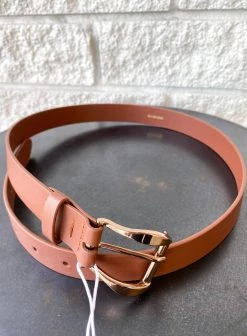 Best Sale 😉 Zimmermann 👩 women Leather Buckle Jean Belt in Tan ⭐