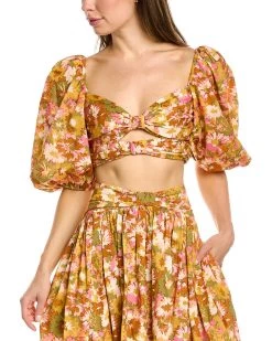 Promo ⌛ women Zimmermann Violet Twist Top 🔔