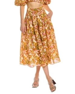 Best Pirce ⌛ women Zimmermann Violet Twist 👗 Skirt 🥰