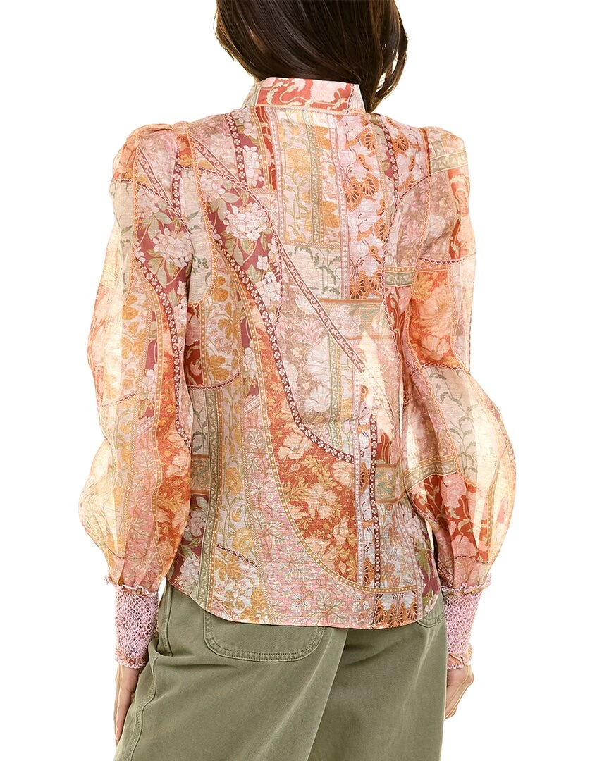 Coupon โจ women Zimmermann Kaleidoscope Linen & Silk-Blend Blouse ๐ 4 Coupon โจ women Zimmermann Kaleidoscope Linen & Silk-Blend Blouse ๐ - Image 2